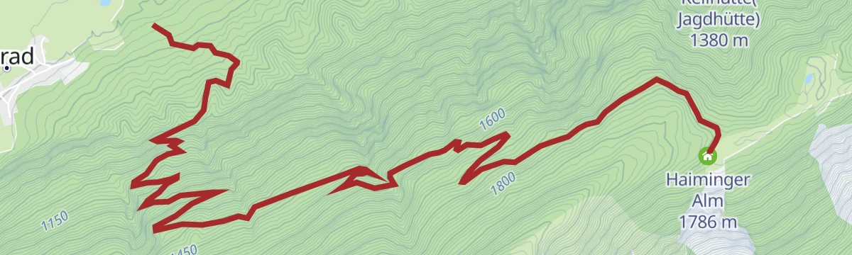 Route map: Haiminger Alm (Nr. 627)